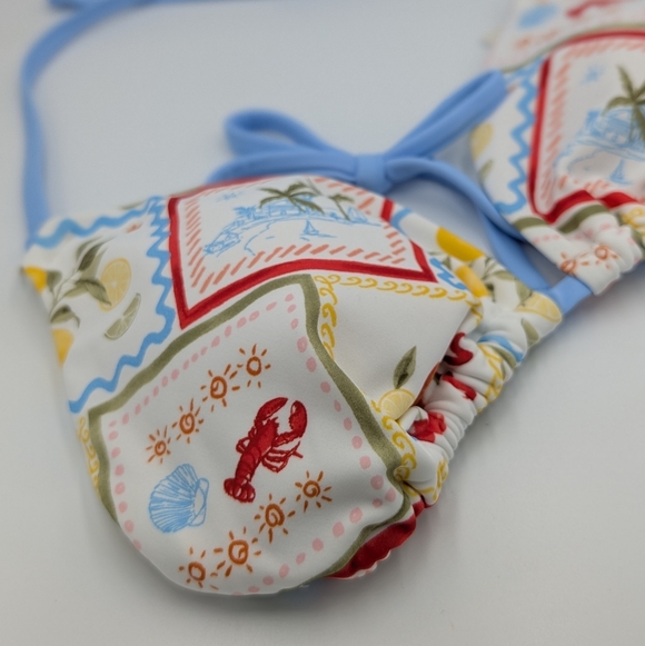 Abercrombie O-Ring Halter String Triangle Bikini Top - Picture 3 of 5